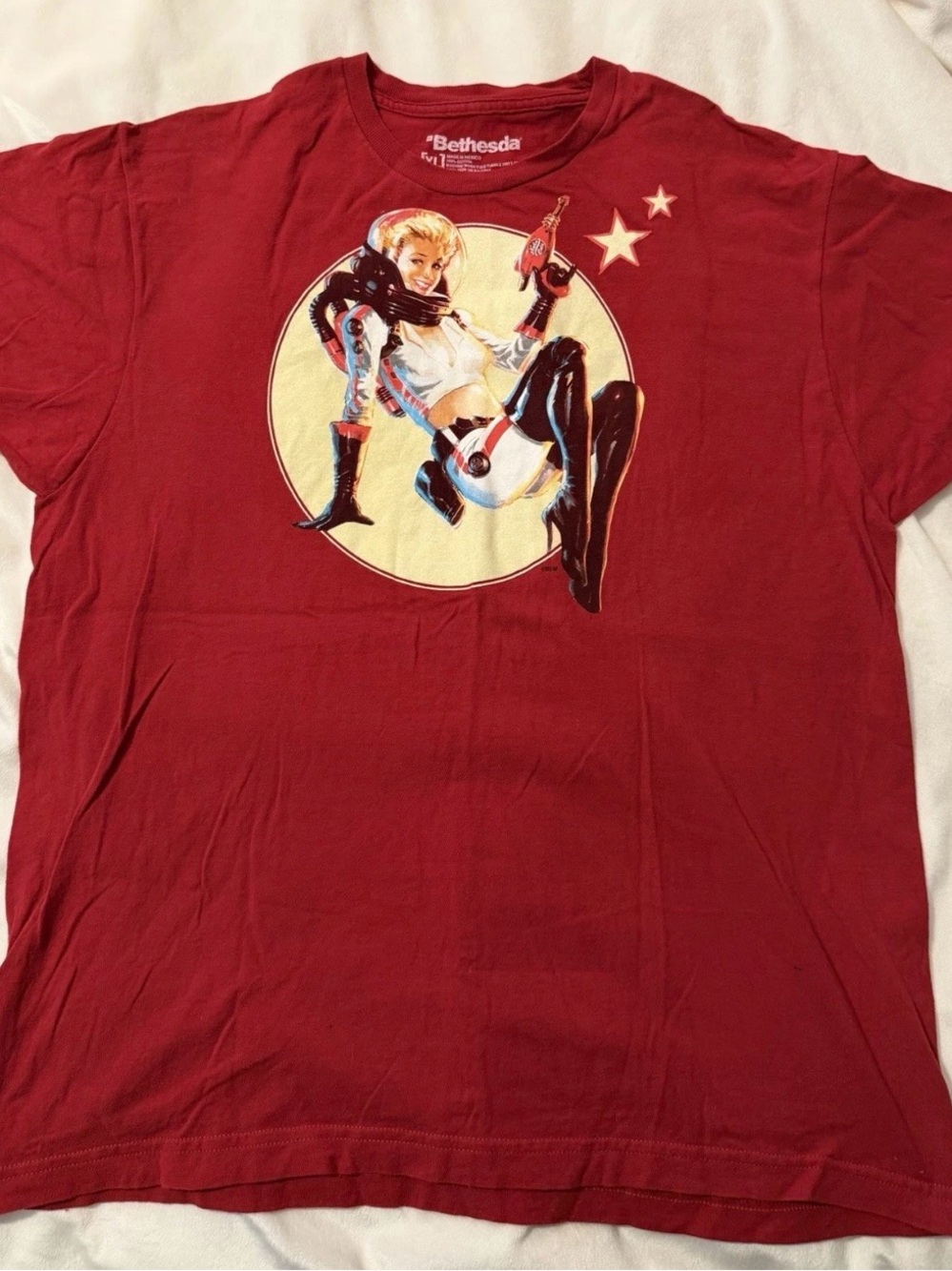 Bethesda Red Graphic Short Sleeve Tee Men's XL
